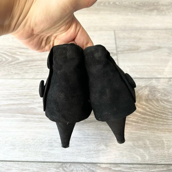 JC Jeffrey Campbell  Black Suede Heeled Ankle Boots - Picture 6 of 14